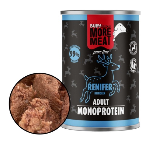 BUBAlicious More Meat Pure Line Renifer - mokra karma dla psa 400 g