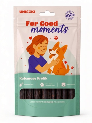 Uniszki For Good Moments Królik 70 g - kabanosy dla psa