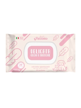Record Salviette Delicata - delikatne chusteczki do oczu i uszu psa i kota 20 szt.