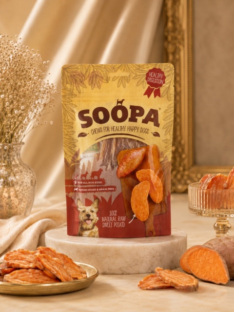 SOOPA Chews Sweet Potato – wege gryzak dla psa z batata – 100% naturalny - 100 g