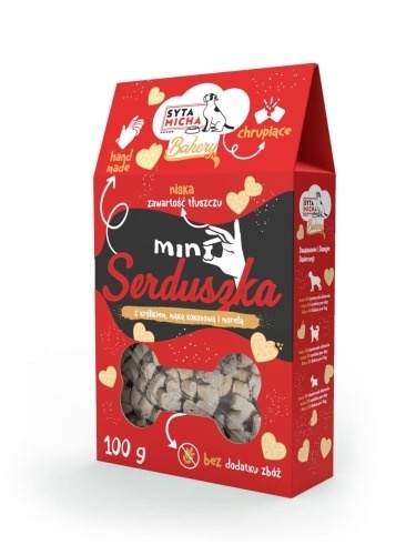 Syta Micha BAKERY Mini serduszka z królikiem 100g