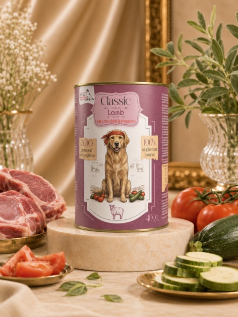Syta Micha Classic Jagnięcina z cukinią i pomidorami - mokra karma dla dorosłego psa 400 g