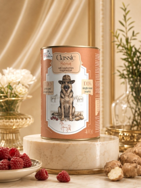 Syta Micha Classic Koń z malinami - karma mokra dla dorosłego psa 400 g