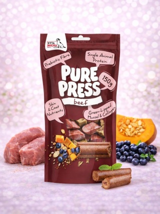 Syta Micha Pure Press Beef – smaczki tłoczone na zimno dla psa, wołowina 150 g