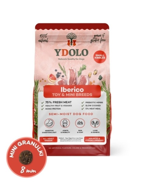 YDOLO MINI Iberico - wieprzowina Iberico - półwilgotna karma dla psów małych ras 700 g