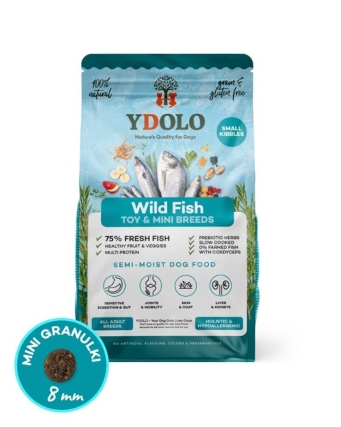 YDOLO MINI Wild Fish - ryby morskie - półwilgotna karma dla psów małych ras 700 g