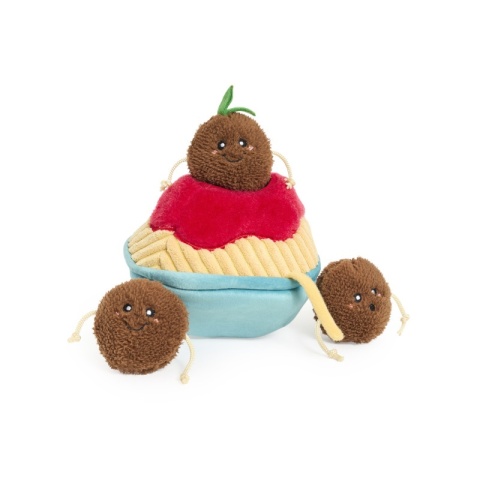 ZippyPaws pluszowa norka Spaghetti z Klopsikami Zabawka dla Psa