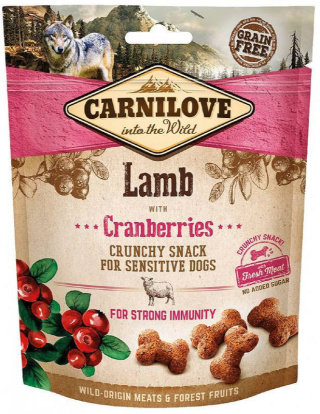 CARNILOVE przysmaki dla psa CRUNCHY SNACK LAMB WITH CRANBERRIES WITH FRESH MEAT 200 g