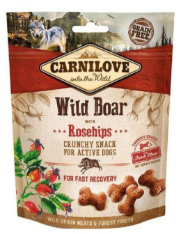 CARNILOVE przysmaki dla psa Fresh Crunchy SNACK WILD BOAR WITH ROSEHIPS WITH FRESH MEAT 200 G
