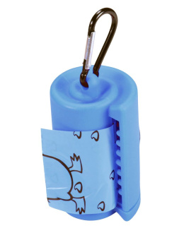 Kiwi Walker Waste Bag Holder - pojemnik na woreczki dla psa + 2 rolki worków - Niebieski