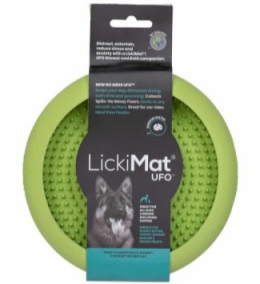 Mata Lickmat UFO dla psów zielona - z przyssawkami
