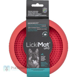 Mata Lickmat UFO dla psów różowa - z przyssawkami
