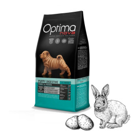 Optimanova Puppy Digestive Rabbit & Potato 12 kg - karma bezglutenowa lekkostrawna dla szczeniąt