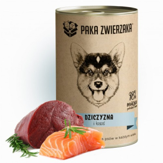 PAKA ZWIERZAKA karma mokra dla psa Dziczyzna i łosoś (400g)