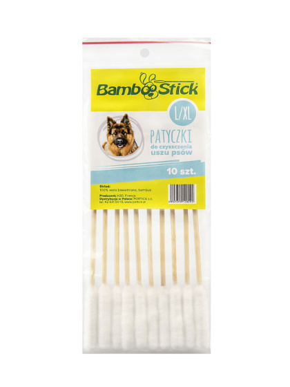 Patyczki do uszu psa BAMBOOSTICK® L/XL10 sztuk