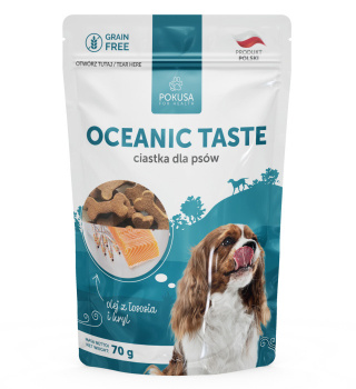 Pokusa Ciastka dla psa - Oceanic Taste - kryl i olej z łososia 70g