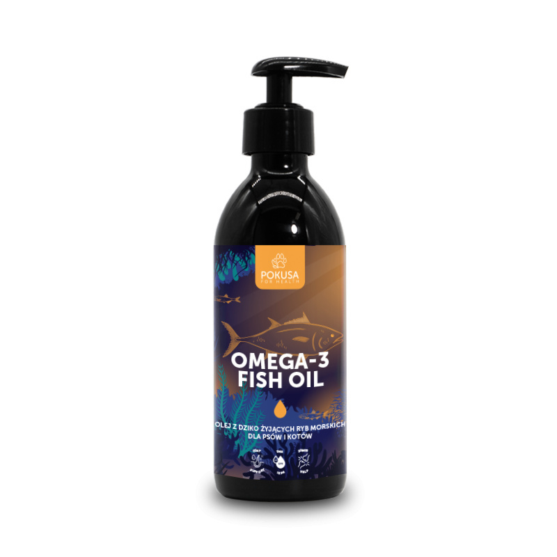 Pokusa Omega-3 Fish Oil - Olej z dziko żyjących ryb morskich 250 ml
