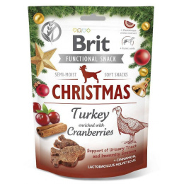 Brit functional Christmas - indyk i żurawina- przysmaki dla psa 150g
