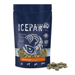 ICEPAW Dorsch pur - suszony dorsz przysmaki dla psów (150g)