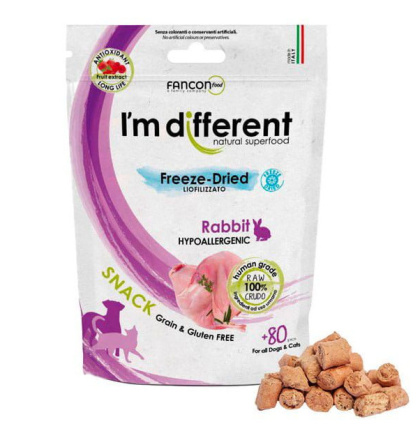 I'm different Rabbit Królik Liofilizowane przysmaki dla psa 40g