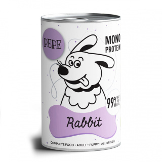 Karma mokra PEPE Rabbit (królik) 400g