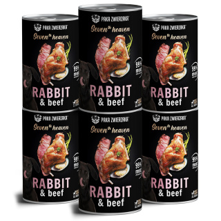 Paka Zwierzaka - Seventh heaven - Królik z wołowiną (rabbit & beef) 6x400g