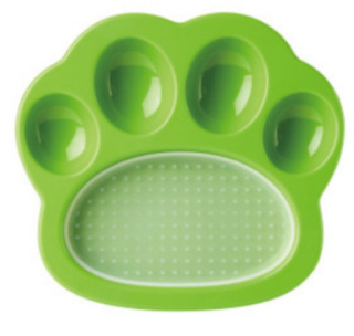 Pet Dream House PAW 2-in-1 MINI Lick Pad with Slow Feeder Plate – Miska spowalniająca 2w1 zielona