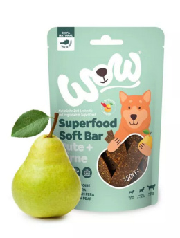 WOW Superfood Soft Bar Pute - mięso indyka z gruszką miękkie przysmaki dla psa (150g)