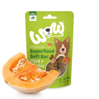 WOW Superfood Soft Bar Rind - mięso wołowe z dynią miękkie przysmaki dla psa (150g)