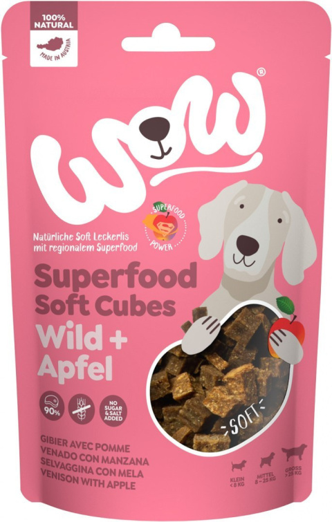 WOW Superfood Soft Cubes Wild – dziczyzna z jabłkiem miękkie przysmak dla psa