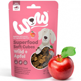 WOW Superfood Soft Cubes Wild - dziczyzna z jabłkiem miękkie przysmak dla psa (150g)