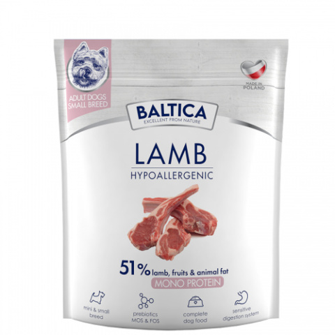 Baltica Karma z jagnięciną ryżem dla małych ras 1kg