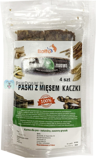 Balto - paski z mięsem kaczki 4szt.