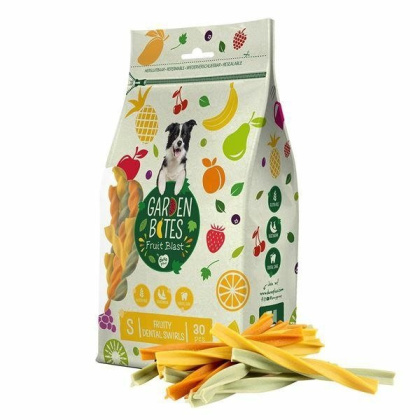 GARDEN BITES FRUITY DENTAL SWIRLS - wegańskie gryzaki dla psa - S