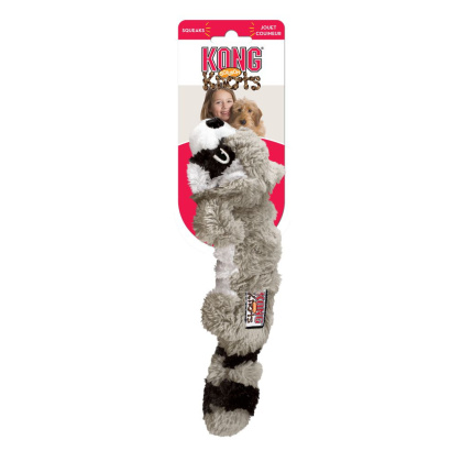 KONG Scrunch Knots Raccoon zabawka dla psa - szop z wewnętrznym sznurem S/M