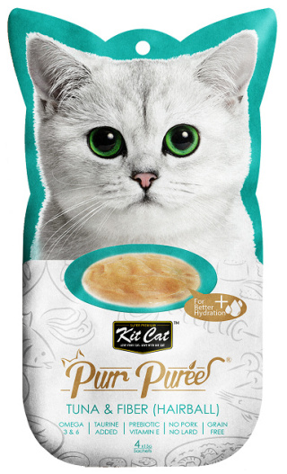 Kit Cat PurrPuree Tuńczyk & Błonnik - przysmak dla kota 4x15g