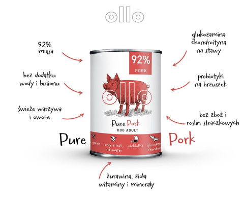 Ollo - Pure Pork 400g - Wieprzowina