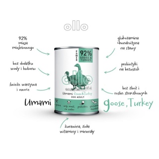 Ollo - Umami Power Goose&Turkey 400g - Gęś i Indyk