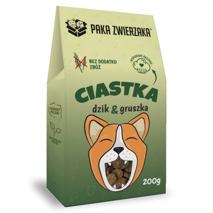 PAKA ZWIERZAKA Ciastka Dzik z gruszką 200g