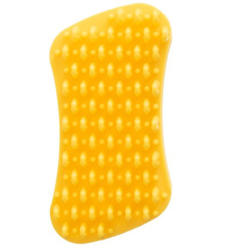 Pet+Me Medium Silicone Brush Yellow - szczotka silikonowa dla psa, sierść krótka lub szorstkiwłos