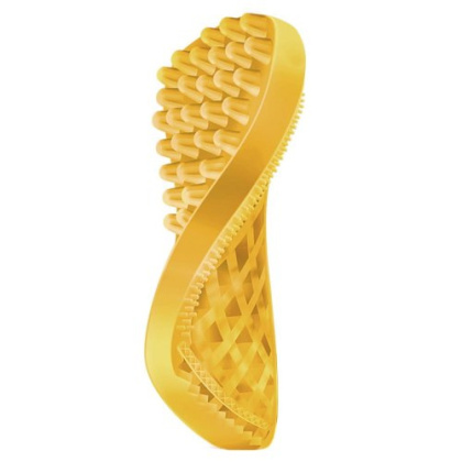 Pet+Me Medium Silicone Brush Yellow - szczotka silikonowa dla psa, sierść krótka lub szorstkiwłos