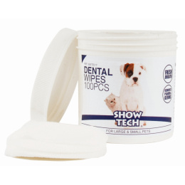 Show Tech Dental Wipes 100szt. - chusteczki do higieny jamy ustnej psa i kota, miętowe