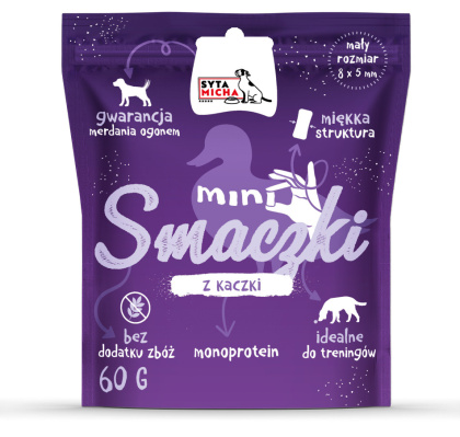 Syta Micha Mini smaczki dla psa z kaczki 60g