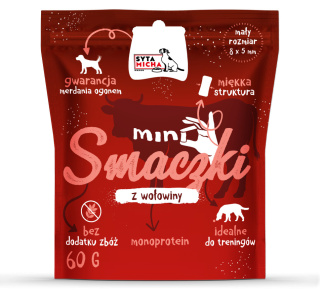 Syta Micha Mini smaczki dla psa z wołowiną 60g