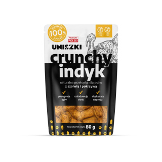 UNISZKI Crunchy indyk – Szałwia Pokrzywa 80g