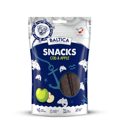 BALTICA Snacks - paski rybne DORSZ Z JABŁKAMI 100g