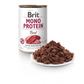 BRIT MONO PROTEIN BEEF - karma mokra z wołowiną - 400g