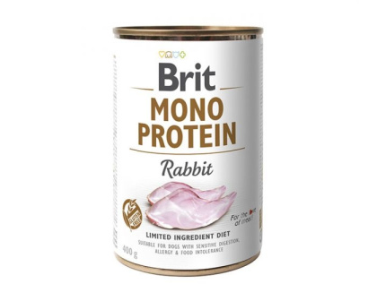 BRIT MONO PROTEIN RABBIT - karma mokra z królikiem - 400g