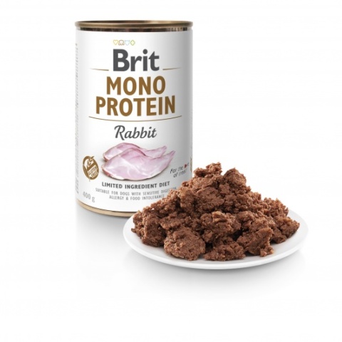 BRIT MONO PROTEIN RABBIT - karma mokra z królikiem - 400g