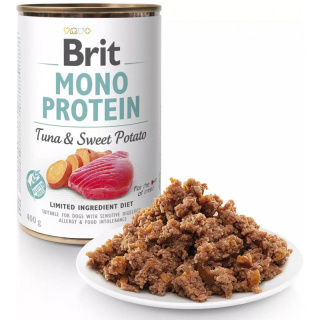 BRIT MONO PROTEIN TUNA & SWEET POTATO - karma mokra z tuńczykiem i słodkim ziemniakiem - 400g